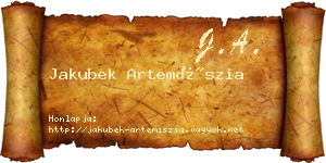 Jakubek Artemíszia névjegykártya